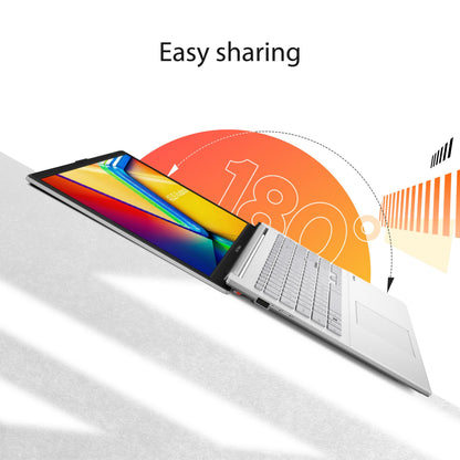 ASUS Vivobook Go 15.6” Slim Laptop, AMD Ryzen 5 7520U, 8GB, 512GB, Windows 11 Home, Cool Silver, Military Grade Durability, Fast Charging, Webcam Shield, E1504FA-AS54