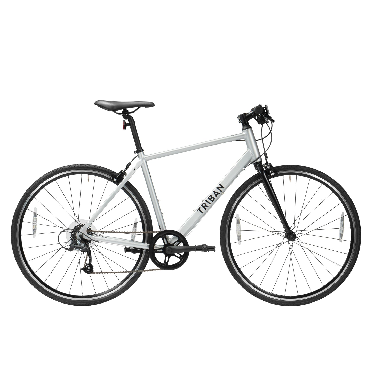 Road Bike Triban RC100 Flat Bar - Aluminium Frame, 7 Speed, Caliper Brakes